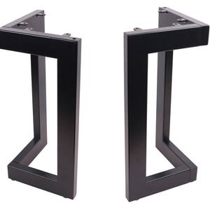 2x 18&#39;&#39; High Quality Bench Legs,Dinning L-shaped Steel table legs, Coffee Table Legs,Computer Desk Legs,Industrial kitchen table legs,Black