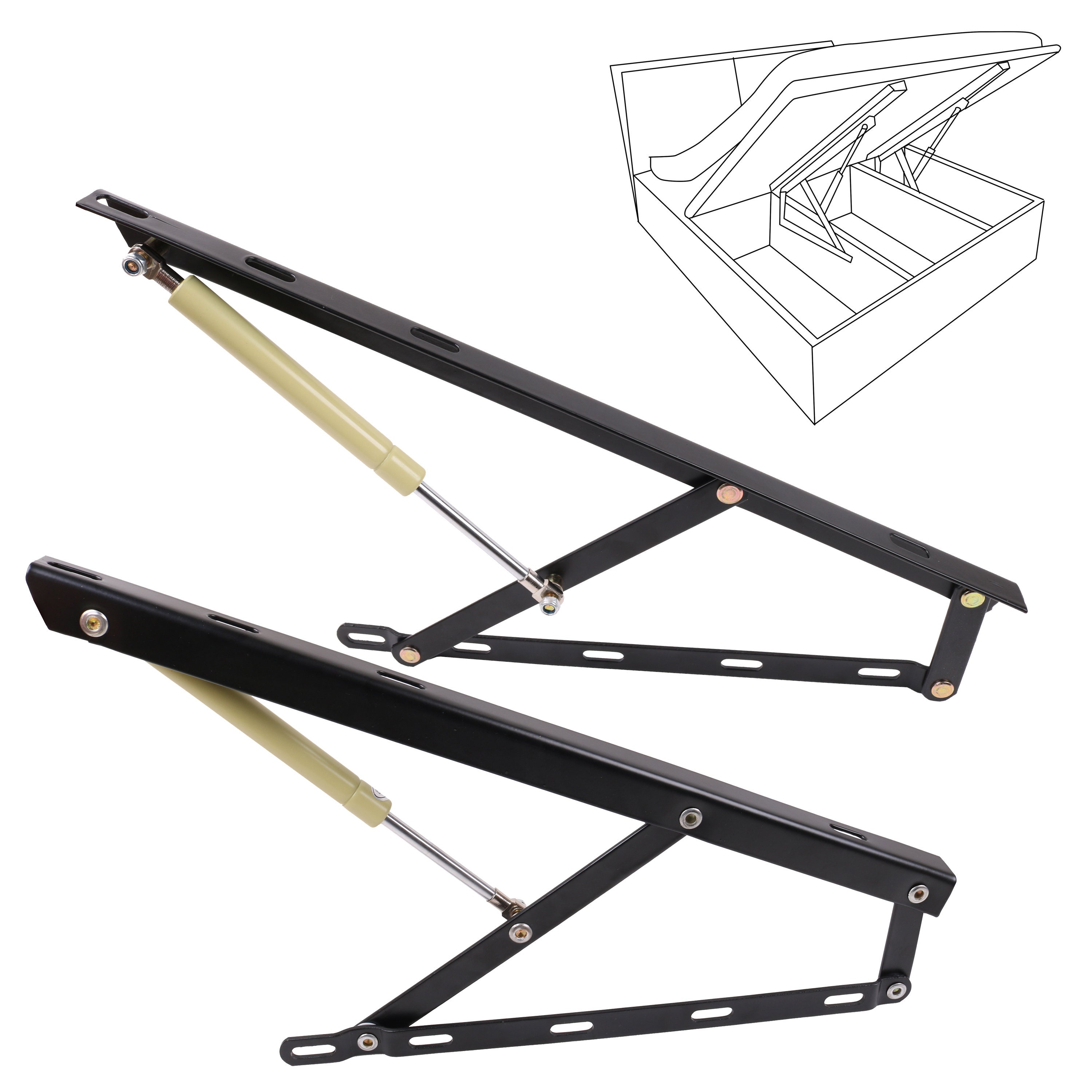 2FT Hydraulic Bed Lift Mechanisms for bed box storage space Etsy