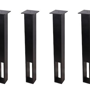 4 x 28&quot;  Straight Steel Dining Table Legs, Steel coffee table legs, Office Table Legs,Computer Desk Legs,Industrial kitchen table legs,Black