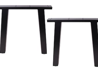 Gambe per tavolo in acciaio: gambe per panca in metallo nero da 18", set da 2