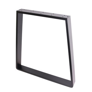 Trapezoid Steel Table Leg: Black Powder Coated, 28&quot; Height