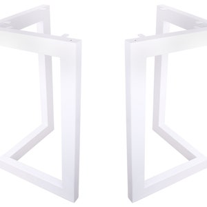 High Quality 28" Dining Table Legs, L-shaped Steel table legs, Office Table Legs,Computer Desk Legs,Industrial kitchen table legs,White