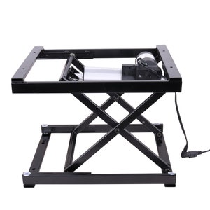 17 '' Elektro manuelle Steuerung Couchtisch Lift, 110V-240V, Arbeitsplattform Schreibtisch elektronische Scherenheber mit 2 USB Ladegerät Ports Bild 2