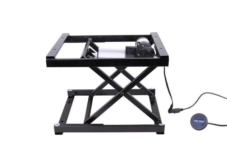 17 '' Elektro manuelle Steuerung Couchtisch Lift, 110V-240V, Arbeitsplattform Schreibtisch elektronische Scherenheber mit 2 USB Ladegerät Ports Bild 2