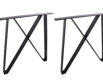 Matte Black-M Heavy Duty Desk Legs Dining Table Legs Industrial Furniture Legs Table lega Modern Coffee Table Legs,Iron Table Legs,Set of 2 28” Height 18 Wide Lendpea Metal Table Legs