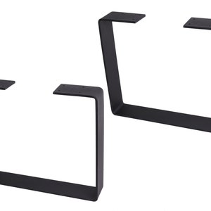 2 x12&quot;Coffee Table Legs,U shaped Heavy Duty Solid Steel table legs,Cabinet Legs,Sofa Legs,Black