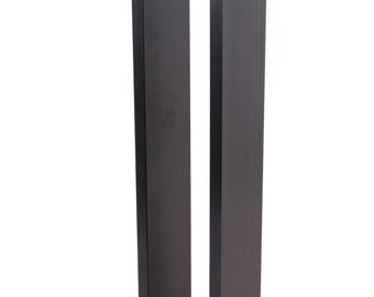 1PC Heavy Duty Steel Table Leg: Black Powder Coated, 28" Height