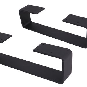 2PCS x4"Coffee Table Legs,U shaped Heavy Duty Solid Steel table legs,Cabinet Legs,Sofa Legs,Black