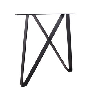 X-Shape Solid Steel Table Leg: Heavy Duty 28&quot; Dining or Desk Leg