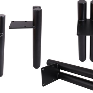 4PCS x 4&#39;&#39; 6&#39;&#39; 8&#39;&#39; Black Metal Furniture Legs, Modern Straight Style Coffee Table Sofa Legs,Kitchen Table Leg, Bathroom Cabinet Leg, DIY Leg