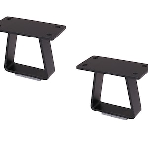 2PCS x 2 1/2&#39;&#39; Mini Trapezoid Shaped Legs (Black) DIY Industrial Strength Modern Table Legs ,Trapezoid Cabinet Legs,Set of 2