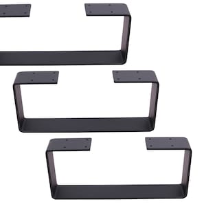 3 x6&quot;Coffee Table Legs,U shaped Heavy Duty Solid Steel table legs,Cabinet Legs,Sofa Legs,Black