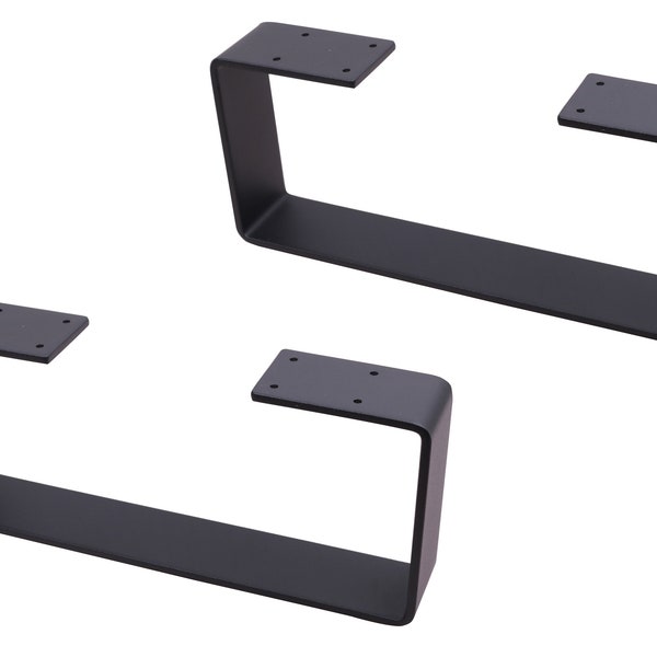 2PCS x6"Coffee Table Legs,U shaped Heavy Duty Solid Steel table legs,Cabinet Legs,Sofa Legs,Black