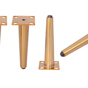 4PCS Gold Steel Sofa Legs: 6&#39;&#39; Mid Century Modern Furniture Feet
