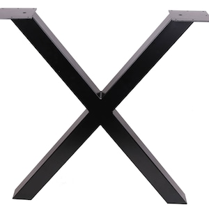 Black Steel X-Shape Dining Table Leg (28&quot; Height)