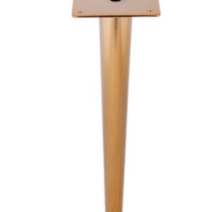 Gold Steel Table Leg: 10&#39;&#39; Mid Century Modern Cabinet Foot