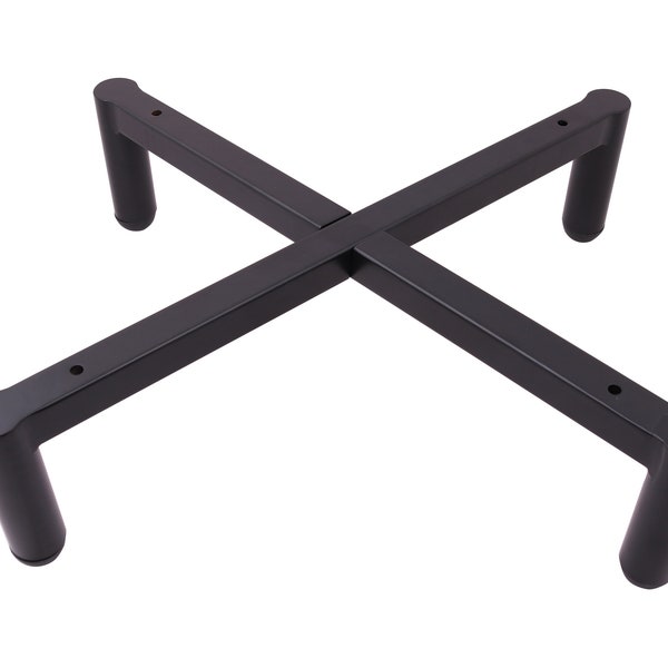 5" High Quality Round Chair Legs, X-shaped Steel table legs,Round Coffee Table Legs,Cabinet Legs,Black