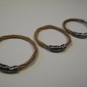 Guitar String Ring, Recycled Guitar String Ring, Gold and Silver Ring, Custom Sizes, Mens Ring, Womens ring, Upcycled