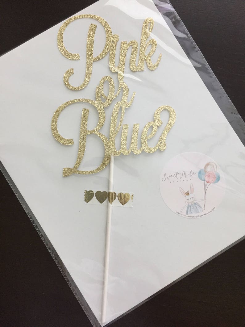 Team Pink Team Blue Cake Topper Baby Shower Cake Topper PINK OR BLUE Cake Topper Gender Reveal Cake Topper Boy or Girl Cake Topper