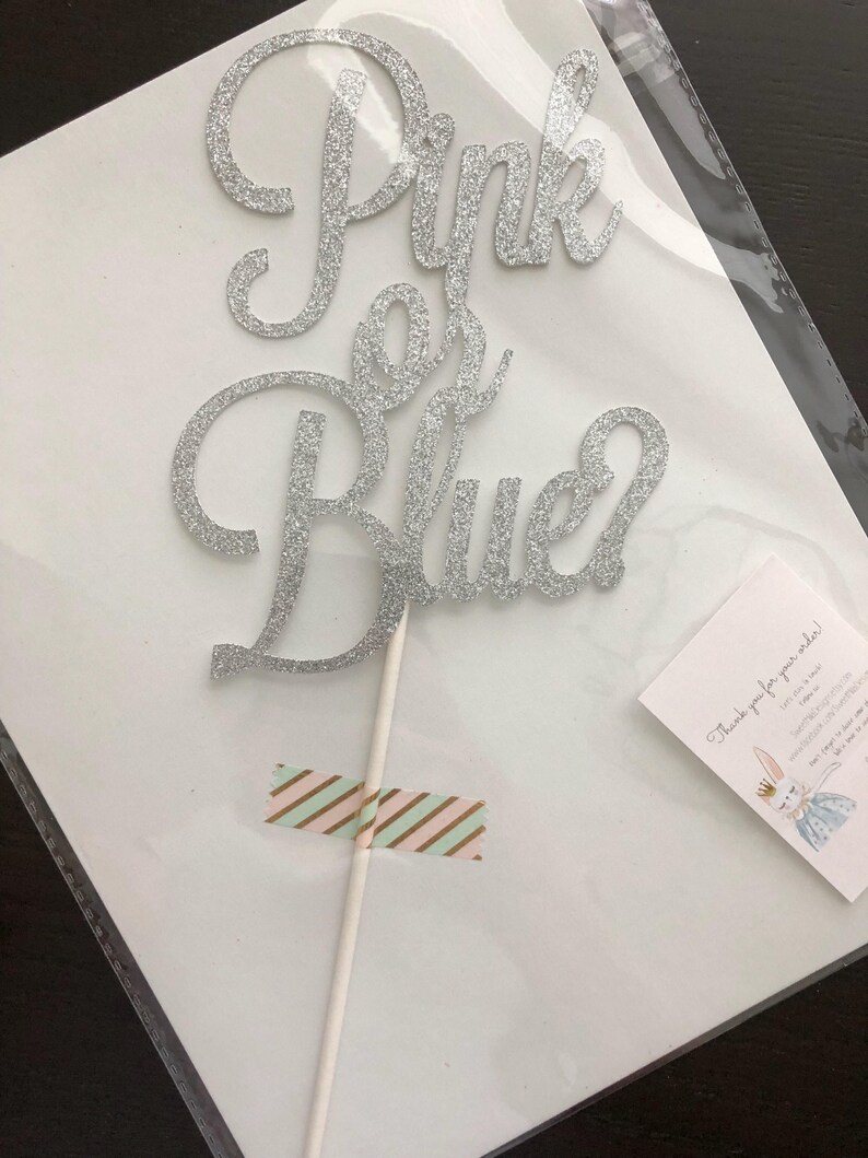 Team Pink Team Blue Cake Topper Baby Shower Cake Topper PINK OR BLUE Cake Topper Gender Reveal Cake Topper Boy or Girl Cake Topper