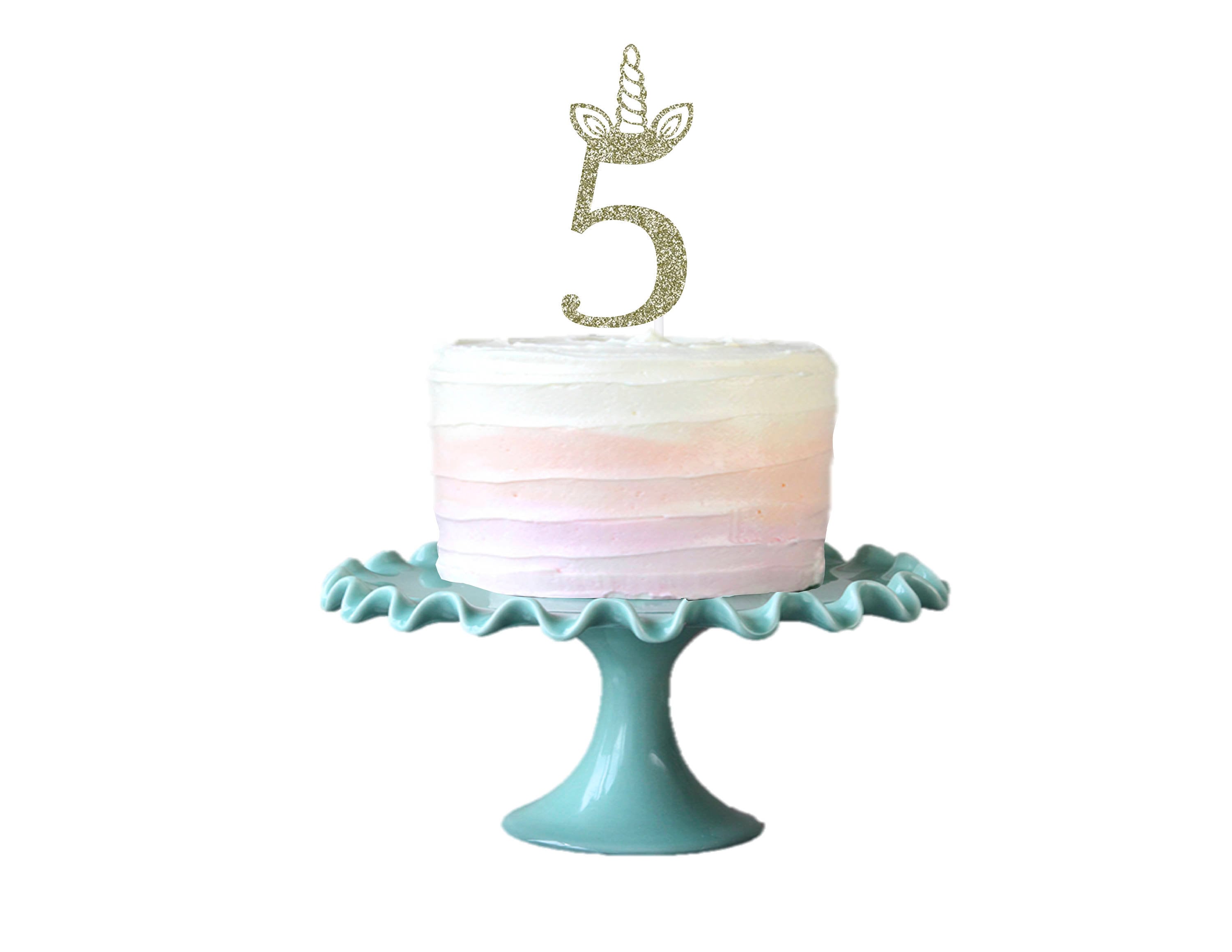 Any Number Unicorn Cake Topper Unicorn Birthday Cake Topper Etsy