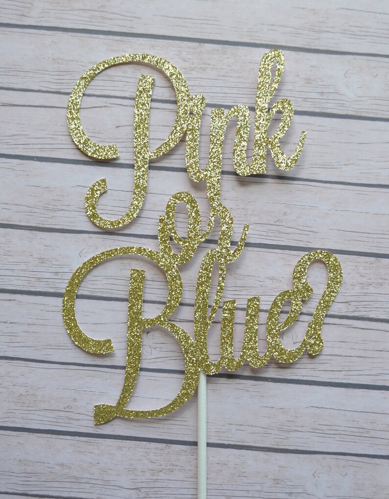 Team Pink Team Blue Cake Topper Baby Shower Cake Topper PINK OR BLUE Cake Topper Gender Reveal Cake Topper Boy or Girl Cake Topper