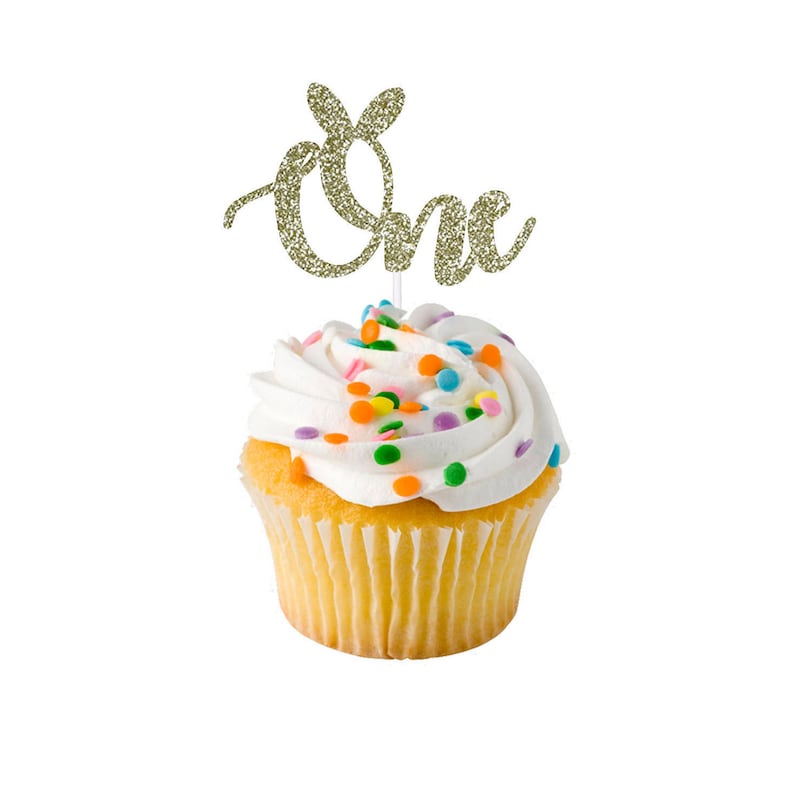 Spring Birthday Bunny Birthday One Bunny Cupcake Toppers Easter Some Bunny is 1 Some Bunny is One 1st Birthday First Birthday