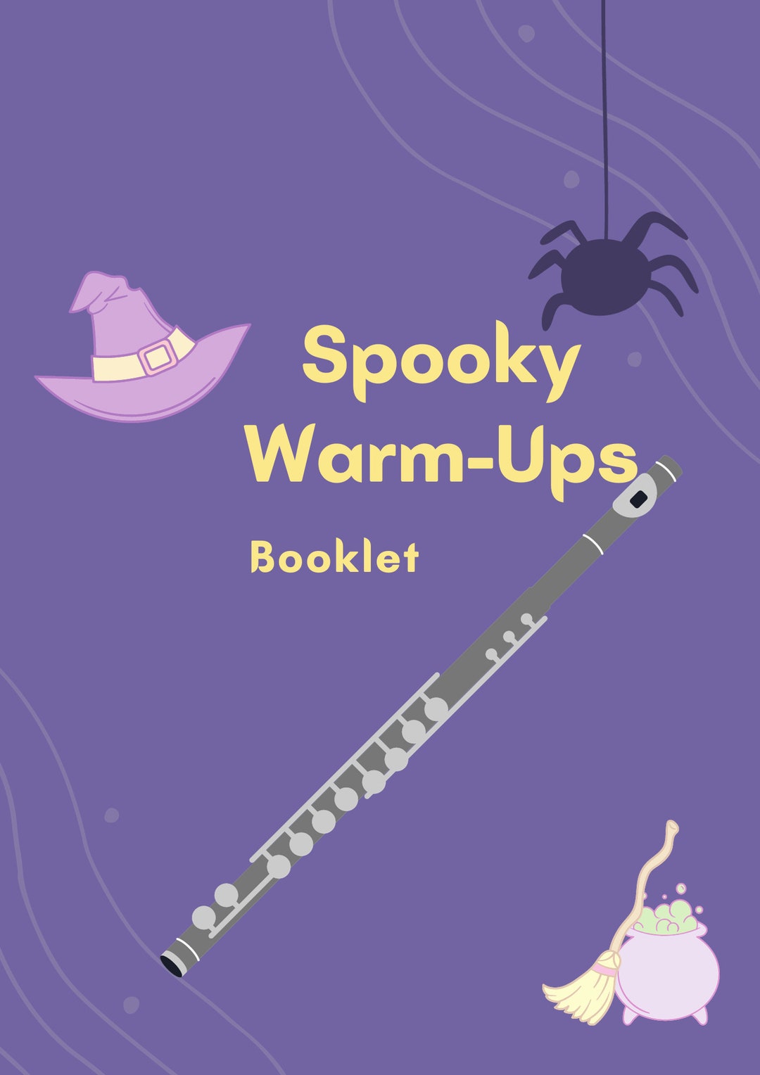 Spooky Halloween Flute Warmups beginner and Intermediate A4 Printable