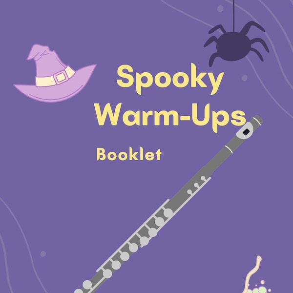 Spooky Halloween Flute Warm-ups (beginner and intermediate) A4 Printable