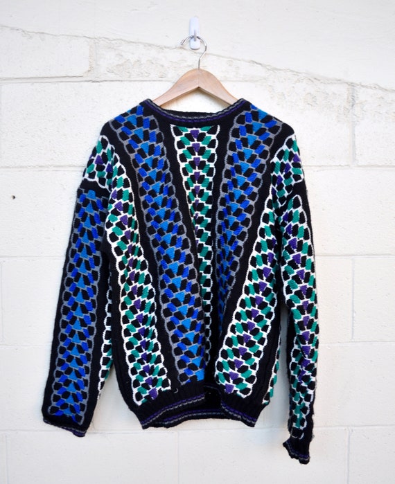 Vintage 80s Concrete Pullover Knit Sweater