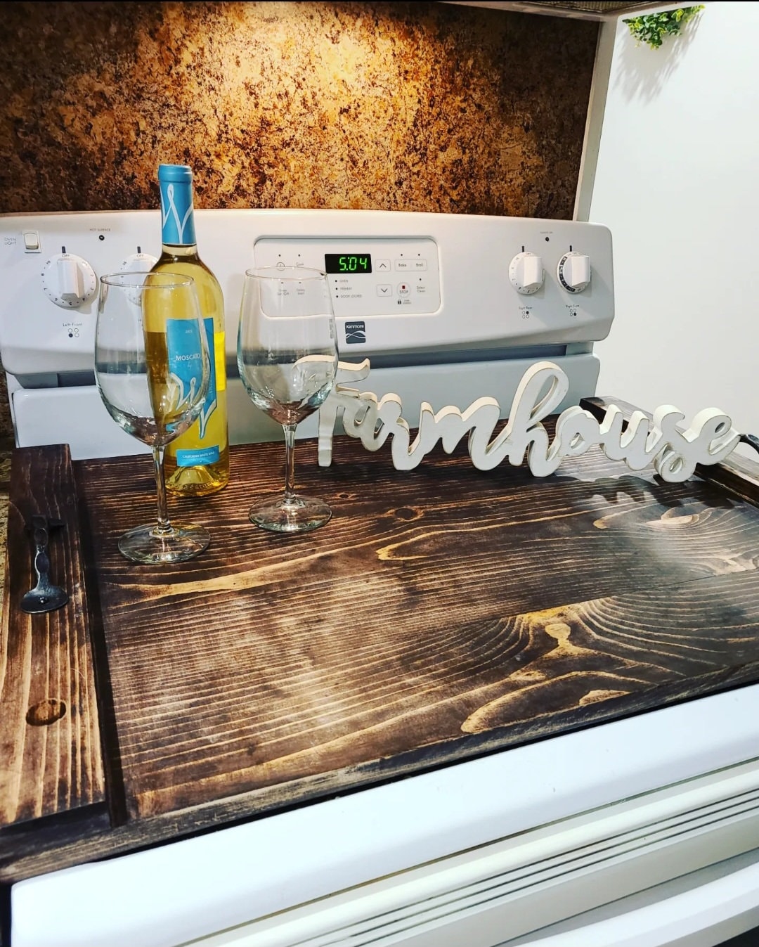 Wine and Food Collection, Stove Top Cover, Glass Top Cover, Stove
