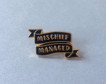 Mischief Managed Banner Pin by Midnight & Vine
