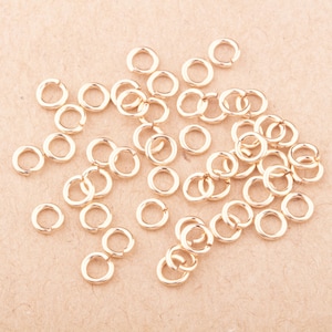 4mm 20.5 gauge Jump Rings in Sterling Silver, Gold Filled, Rose Gold Filled, Bulk Wholesale Jump Rings for Permanent Chains, Set of 50, 100