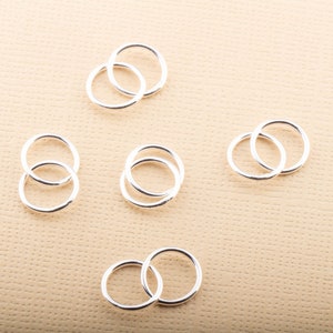 10mm Gold Filled or Sterling Silver Thick Wire Rings, For Permanent Jewelry, Permanent Bracelet, Necklace, Anklet, Friendship Rings