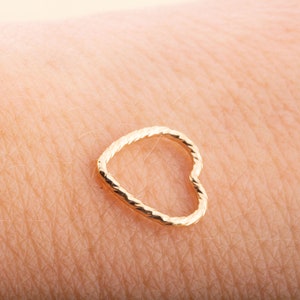 10mm Sparkle Wire Heart Connectors in Sterling Silver and Gold Filled, For Permanent Jewelry, Dainty Wire Heart Connectors, 10mm Wire Heart