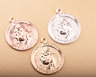 Saint Anthony Stamping Charm Pendant: Patron of Lost Things (20mm)