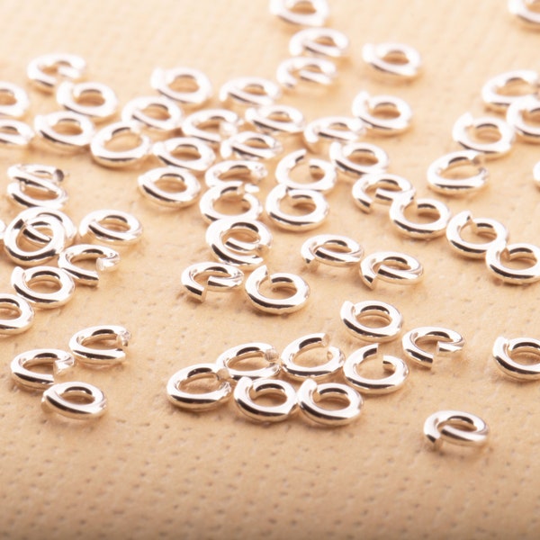 Tiny Jump Rings 22 gauge 2.8mm Open Jump Rings- Silver, Gold Filled or Rose Filled, Wholesale Jewelry, For Permanent Jewelry, USA made