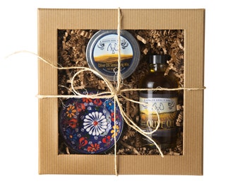 Colorful Olive Oil Gift Set 2D | Healthy Gift Ideas | Gifts under 50