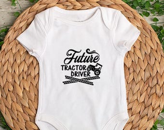 Future Tractor Driver - Baby Bodysuit - Toddler Shirt - Kids T-Shirt - Infant Bodysuit - Tractor / Farmer