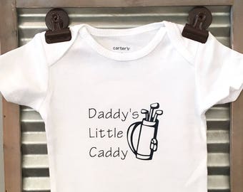 Daddy's Little Caddy - Baby Bodysuit - Toddler Shirt - Kids T-Shirt - Infant Bodysuit - Perfect for the golfers out there!