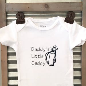 Daddy's Little Caddy Baby Bodysuit Toddler Shirt Kids T-Shirt Infant Bodysuit Perfect for the golfers out there image 1