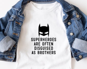 Superheroes Are Often Disguised As Brothers - Kids Shirt - Baby Bodysuit - Pregnancy Announcement