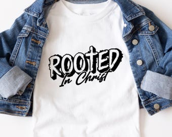 Rooted in Christ - Baby Bodysuit - Toddler Shirt - Kids T-Shirt - Infant Bodysuit