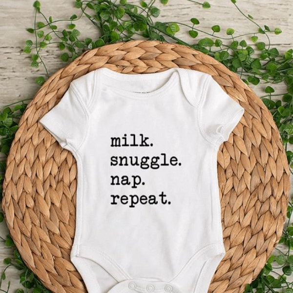 Milk. Snuggle. Nap. Repeat. - Baby Bodysuit - Toddler Shirt - Kids T-Shirt - Infant Bodysuit