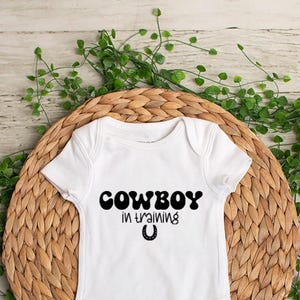 Cowboy In Training - Baby Bodysuit - Toddler Shirt - Kids T-Shirt - Infant Bodysuit - Great for the country babies!