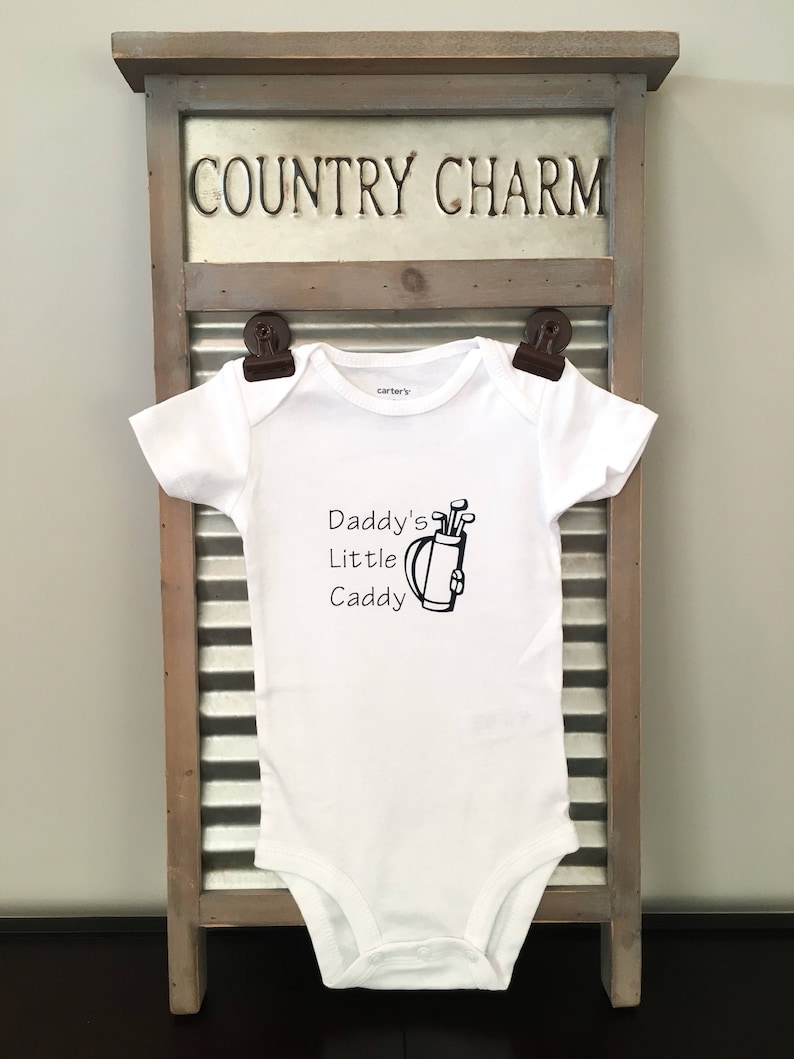 Daddy's Little Caddy Baby Bodysuit Toddler Shirt Kids T-Shirt Infant Bodysuit Perfect for the golfers out there image 1