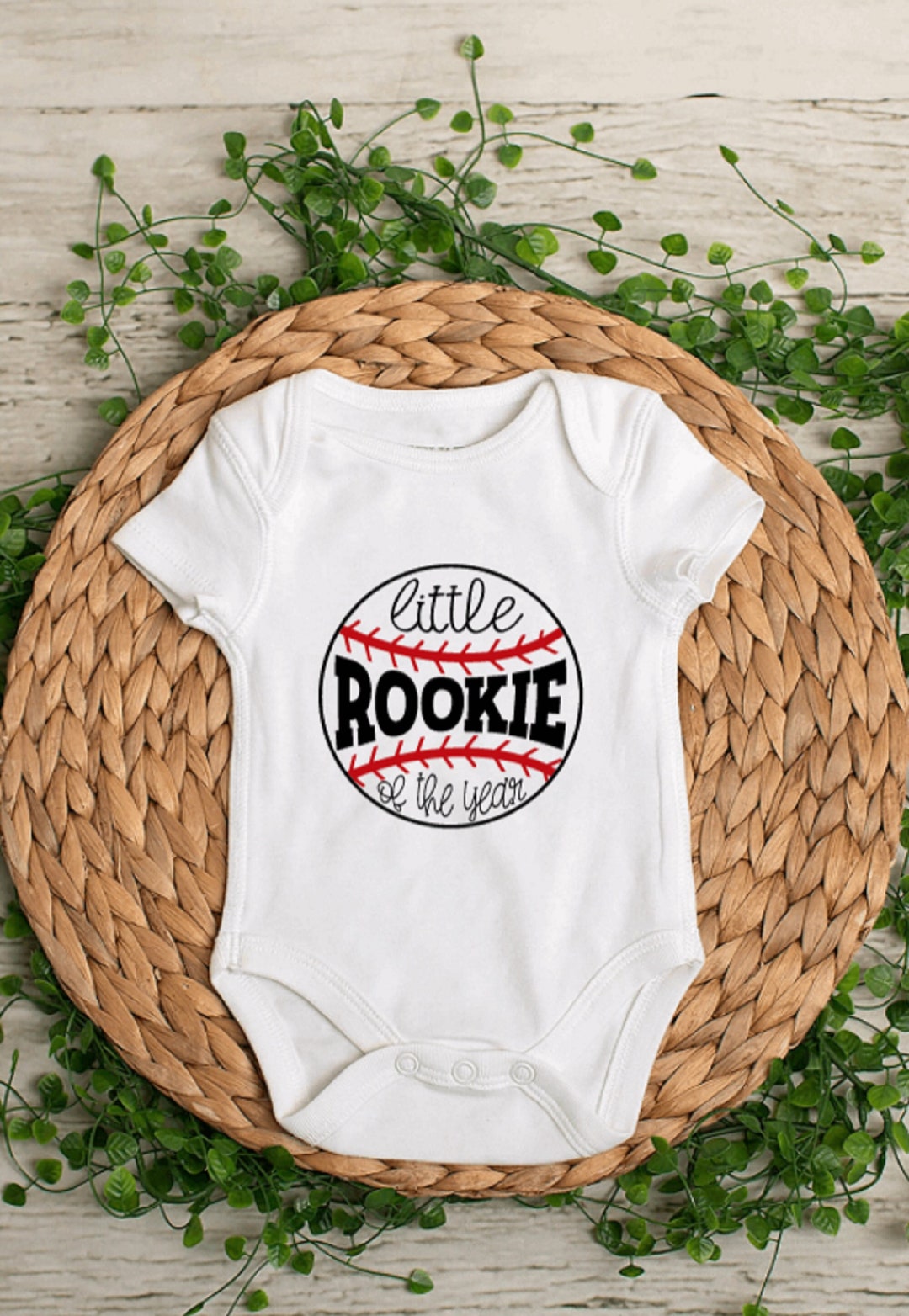 Little Rookie of the Year Baseball Baby Bodysuit Toddler - Etsy