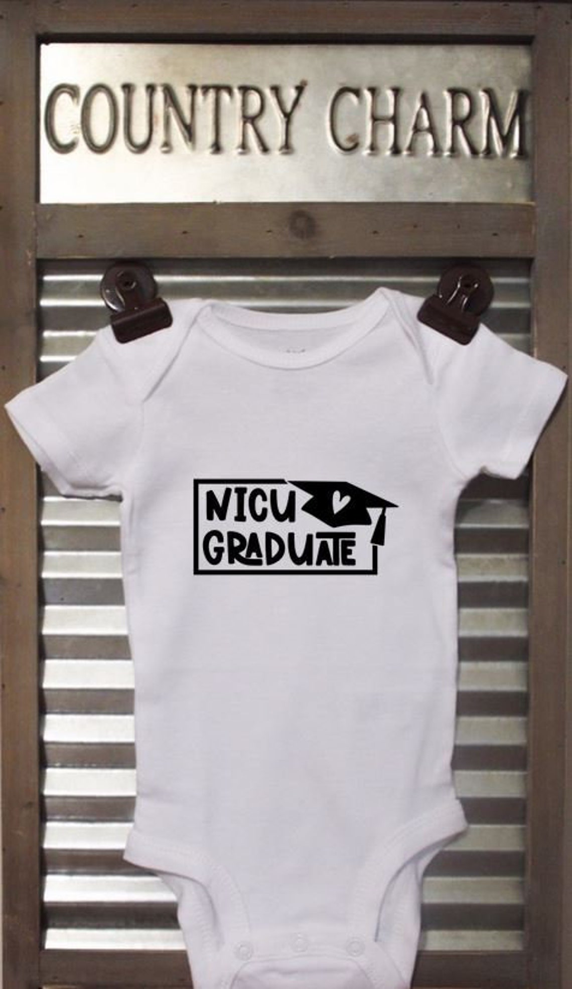 Nicu Graduate Baby Bodysuit Birth Announcement Infant Etsy