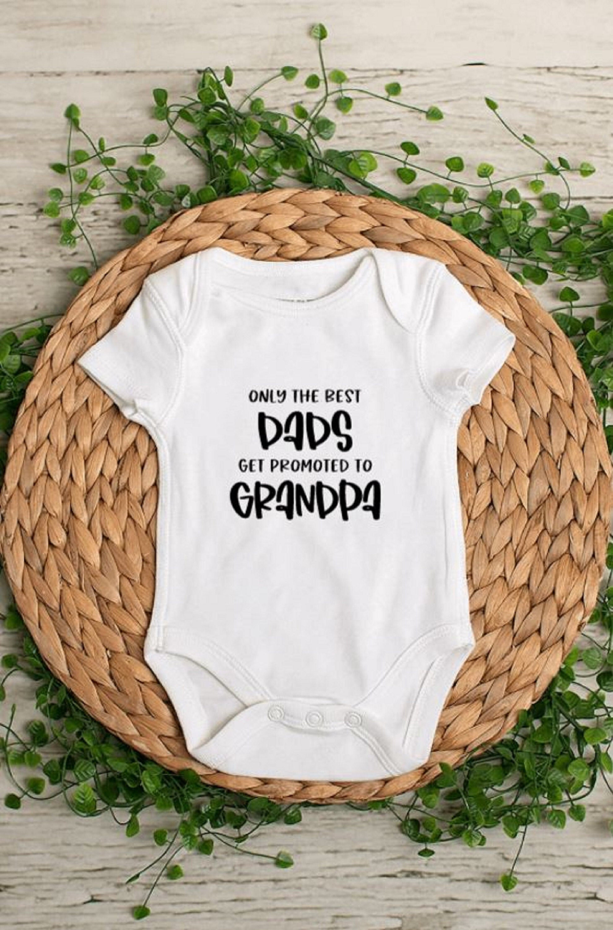 The Best Dads Get Promoted To Grandad Baby Romper 