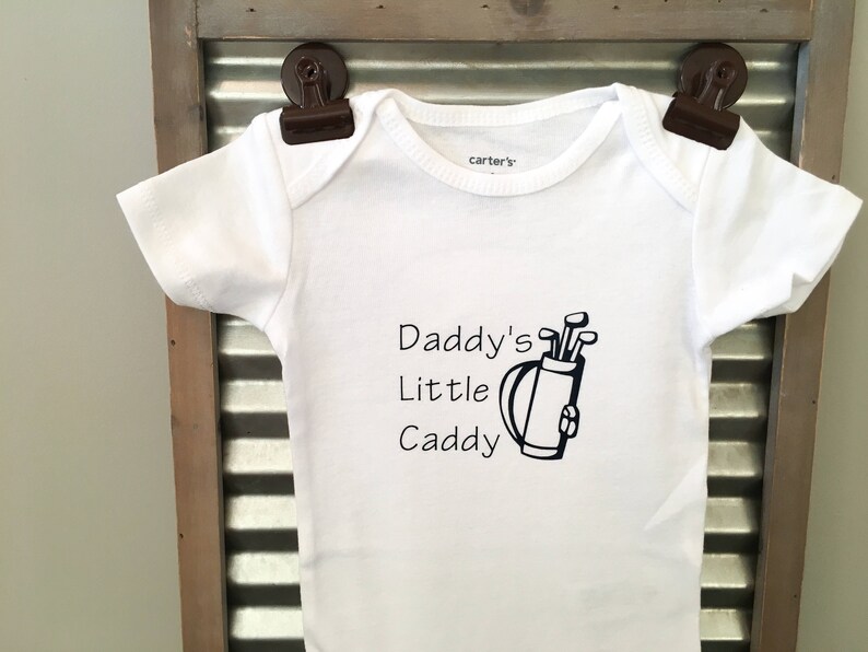 Daddy's Little Caddy Baby Bodysuit Toddler Shirt Kids T-Shirt Infant Bodysuit Perfect for the golfers out there image 2